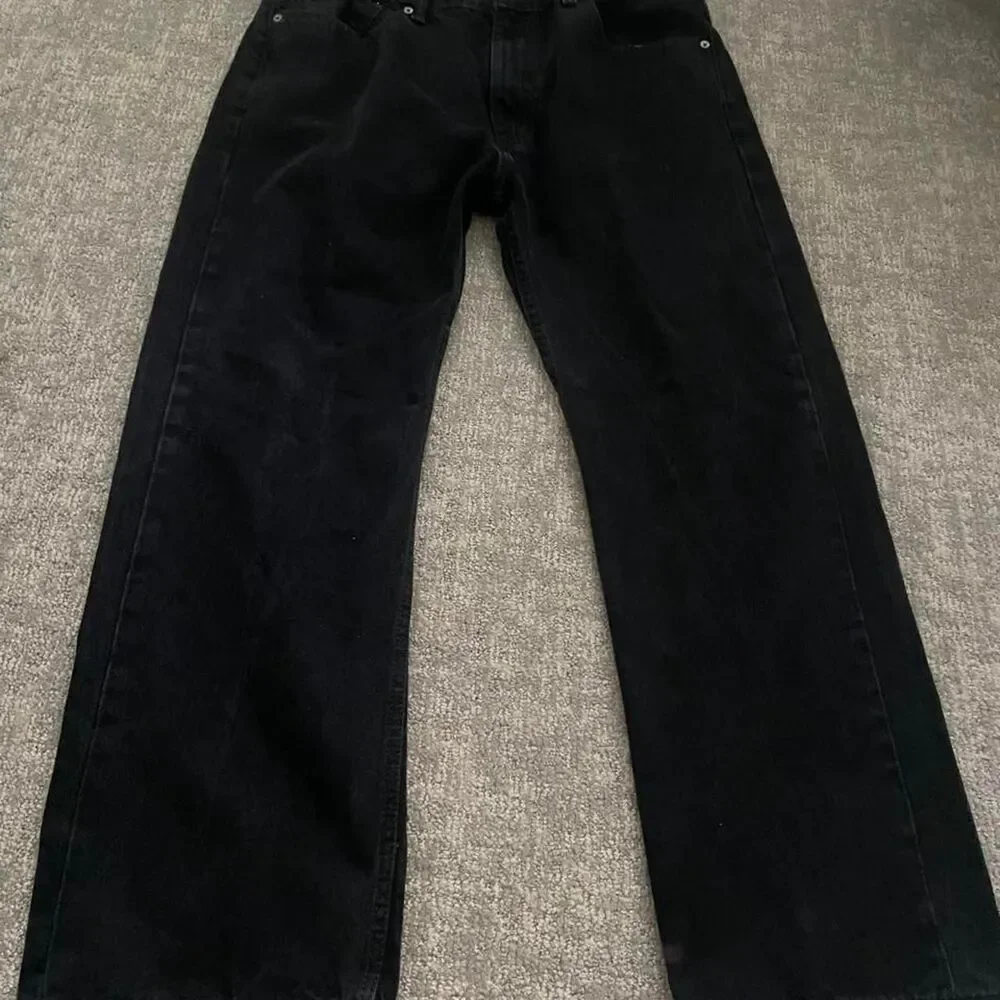 Levi-s Men's Black and Navy Jeans